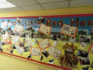 Activity based learning in Room 3 around the topic 'The Little Red Hen'