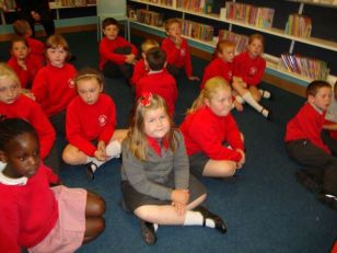Mrs Dempsey's class visit Omagh Library