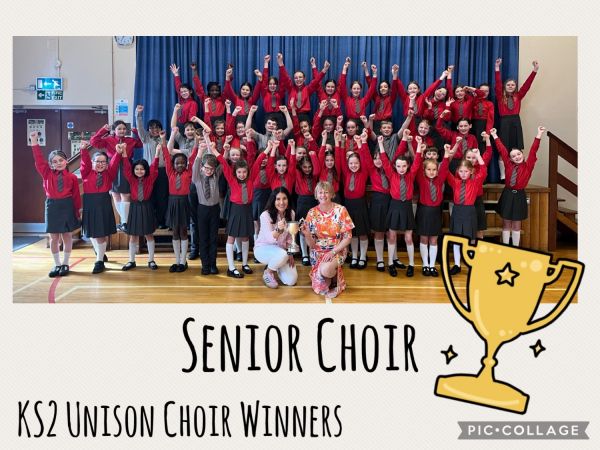 Senior Choir win the KS2 Unison Cup at Feis!