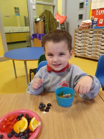 Nursery make Vegetable Soup!